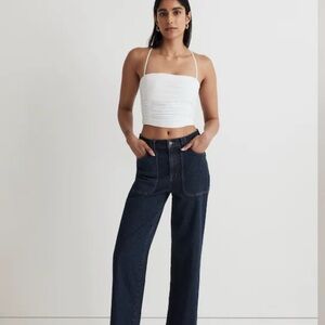 Madewell 
Poplin Crop Tube Top